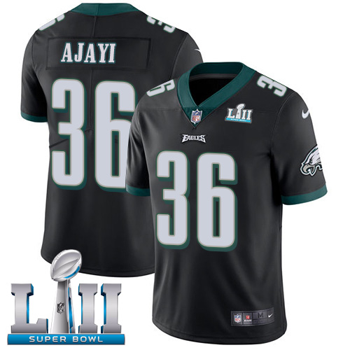 Nike Eagles #36 Jay Ajayi Black Alternate Super Bowl LII Men's Stitched NFL Vapor Untouchable Limited Jersey